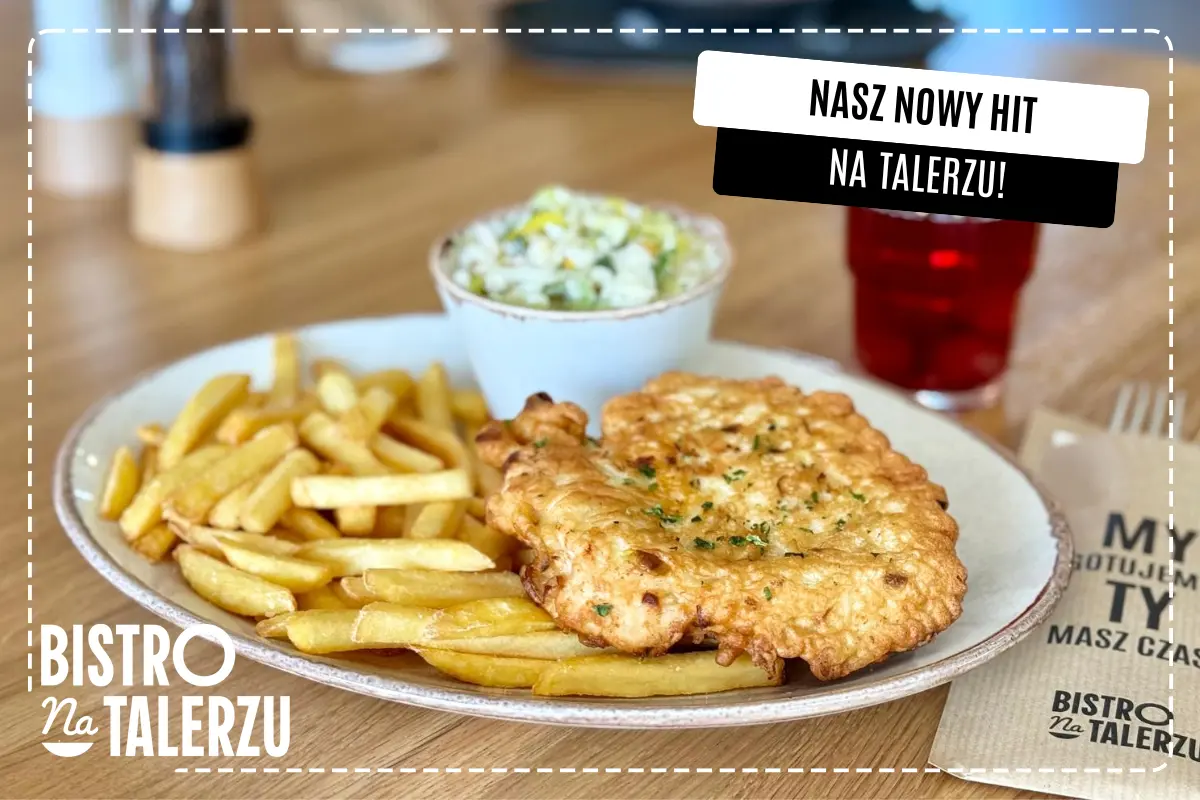 kotlet siekany w bistro na talerzu